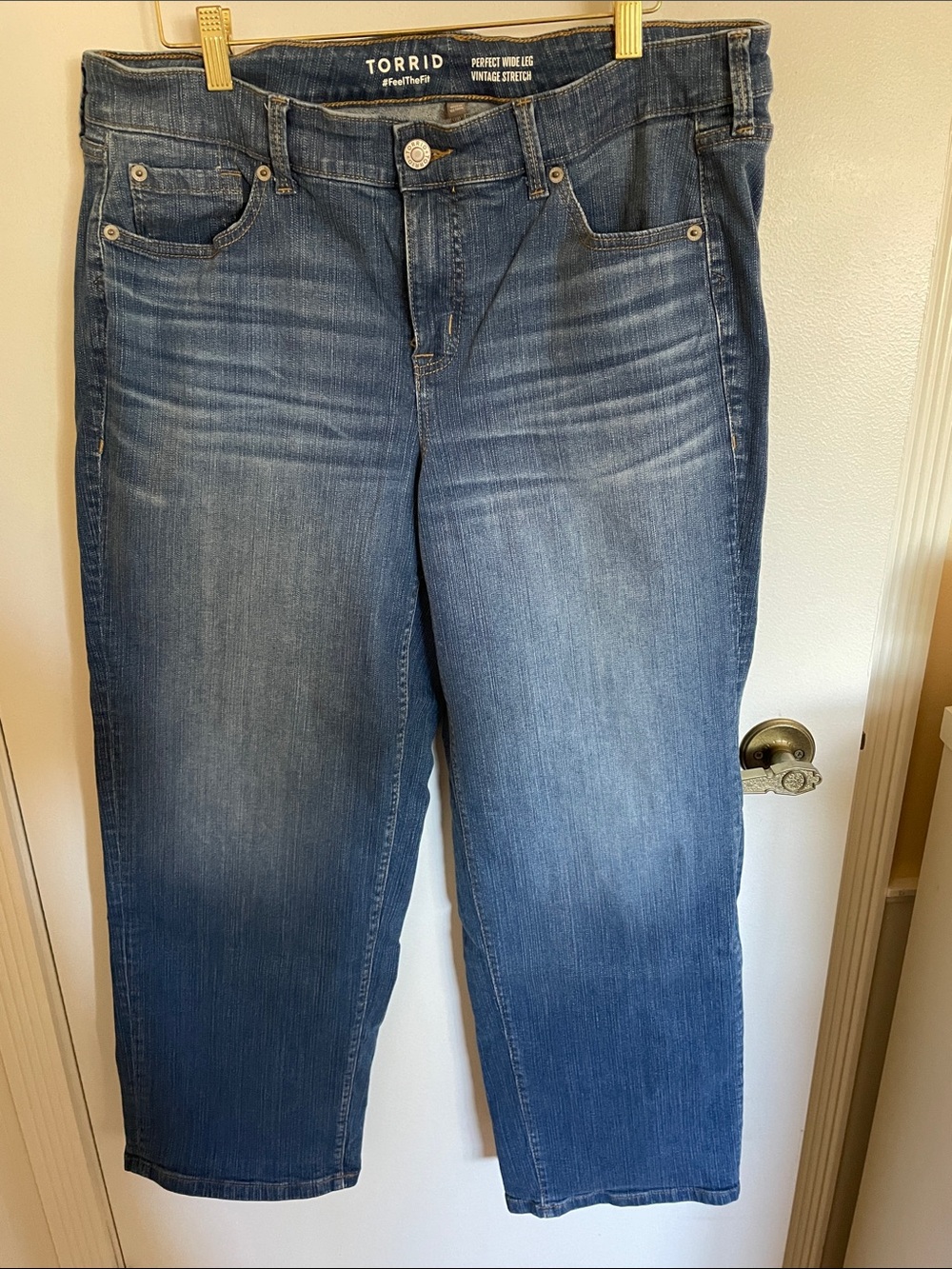 torrid Blue Perfect Wide Leg Vintage Stretch Jeans Size 12R